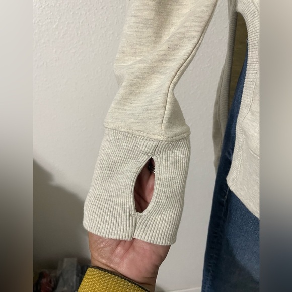 EUC Free People Movement Baseline Zip Up Jacket In Oat Milk Boho Chic Size XS - Picture 9 of 16